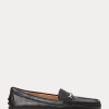Black Women’s Ralph Lauren Briony Leather Driver Loafers