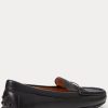 Black Women’s Ralph Lauren Briony Leather Driver Loafers