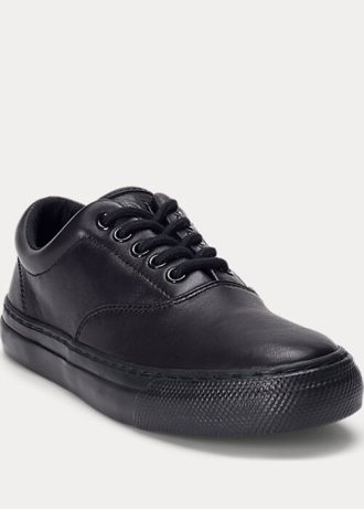 Black Women’s Ralph Lauren Bryn Leather Sneakers