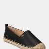 Black Women’s Ralph Lauren Cameryn IV Tumbled Leather Flat Shoes Black Women’s Ralph Lauren Cameryn IV Tumbled Leather Flat Shoes
