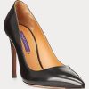 Black Women’s Ralph Lauren Celia Calfskin Heels