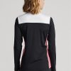 Black Women’s Ralph Lauren Chevron-stripe Quarter-zip Pullover Sweatshirts