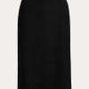 Black Women’s Ralph Lauren Cindy Stretch Wool Crepe Skirts