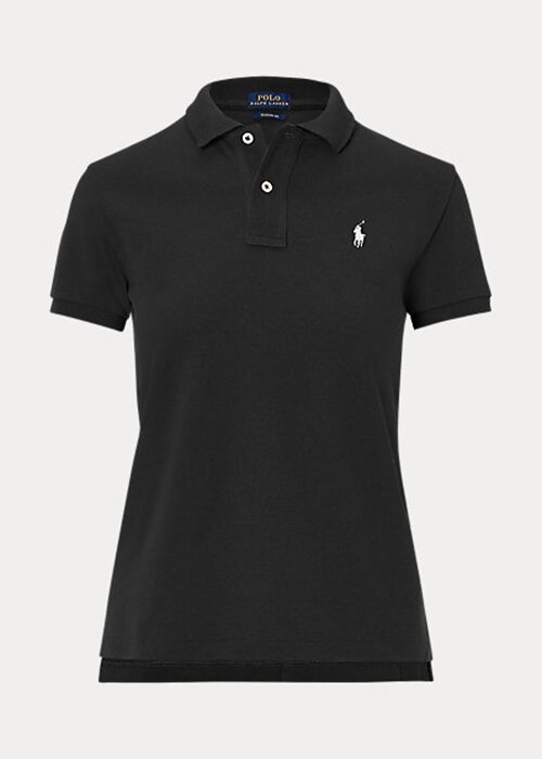 Black Women’s Ralph Lauren Classic Fit Mesh Polo Shirts Black Women’s Ralph Lauren Classic Fit Mesh Polo Shirts
