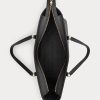 Black Women’s Ralph Lauren Crosshatch Leather Large Clare Tote Bags