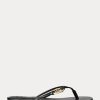 Black Women’s Ralph Lauren Emalia Nappa Leather Flip Flops