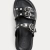 Black Women’s Ralph Lauren Ezra Studded Lambskin Sandals