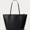 Black Women’s Ralph Lauren Faux-Leather Keaton Tote Bags