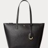 Black Women’s Ralph Lauren Faux-Leather Small Tote Bags