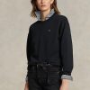 Black Women’s Ralph Lauren Fleece Crewneck Pullover Sweatshirts