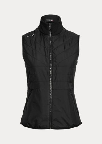 Black Women’s Ralph Lauren Hybrid Mockneck Zip Vest