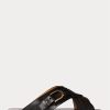 Black Women’s Ralph Lauren Jacie Calfskin Stirrup Sandals