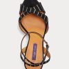 Black Women’s Ralph Lauren Kandice Embellished Goat-Suede Sandals