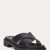 Black Women’s Ralph Lauren Kelsie Patent Leather Slippers