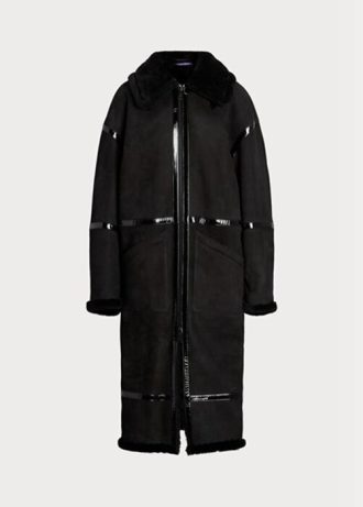 Black Women’s Ralph Lauren Lanthe Merino Shearling  Coats