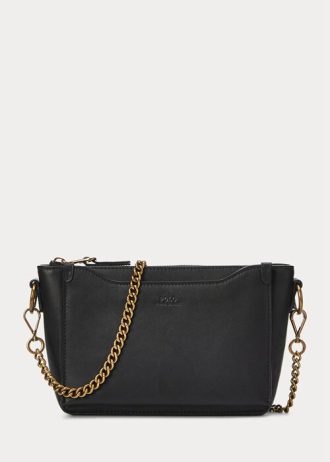 Black Women’s Ralph Lauren Leather Mini Sloane Crossbody Bags