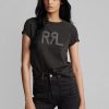 Black Women’s Ralph Lauren Logo Cotton Jersey  T Shirts