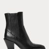 Black Women’s Ralph Lauren Lowrey Leather Cowboy Boots