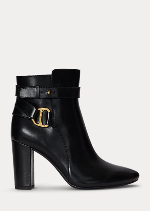 Black Women’s Ralph Lauren Madelyn Burnished Leatherie Boots Black Women’s Ralph Lauren Madelyn Burnished Leatherie Boots