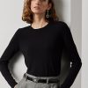 Black Women’s Ralph Lauren Merino Wool Crewneck Sweaters Black Women’s Ralph Lauren Merino Wool Crewneck Sweaters