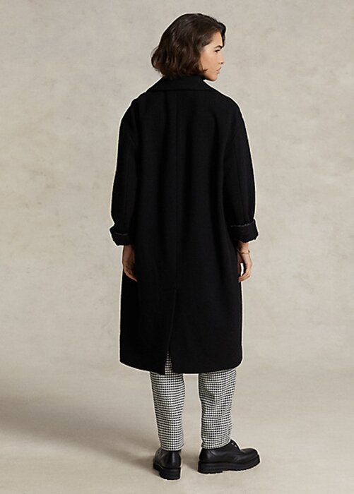 Black Women’s Ralph Lauren Oversize Herringbone Wool-Blend Coats Black Women’s Ralph Lauren Oversize Herringbone Wool-Blend Coats