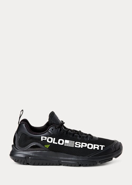 Black Women’s Ralph Lauren Polo Sport Tech Racer Sneakers Black Women’s Ralph Lauren Polo Sport Tech Racer Sneakers