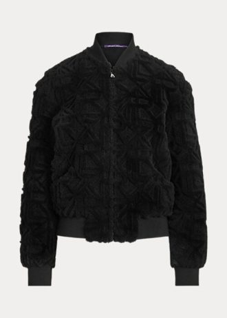 Black Women’s Ralph Lauren Raygan Shearling Bomber Jackets