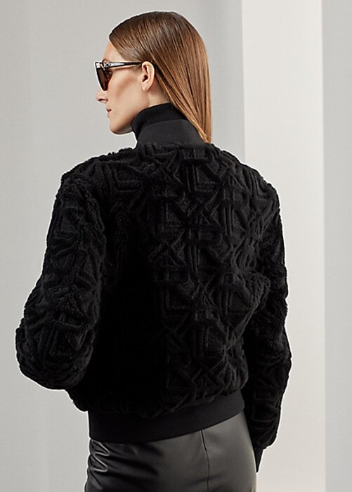 Black Women’s Ralph Lauren Raygan Shearling Bomber Jackets Black Women’s Ralph Lauren Raygan Shearling Bomber Jackets