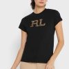 Black Women’s Ralph Lauren Round Neck Graphic Tops