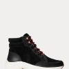 Black Women’s Ralph Lauren Rylee Suede & Leather High-Top Sneakers