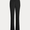 Black Women’s Ralph Lauren Seth Stretch Wool Crepe Pants