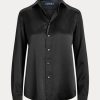 Black Women’s Ralph Lauren Silk Charmeuse Shirts Black Women’s Ralph Lauren Silk Charmeuse Shirts