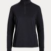 Black Women’s Ralph Lauren Stretch Jersey Quarter-Zip Sweatshirts