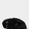 Black Women’s Ralph Lauren Sydni Faux-Fur Flat Shoes