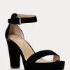 Black Women’s Ralph Lauren Sylvia Velvet Heels