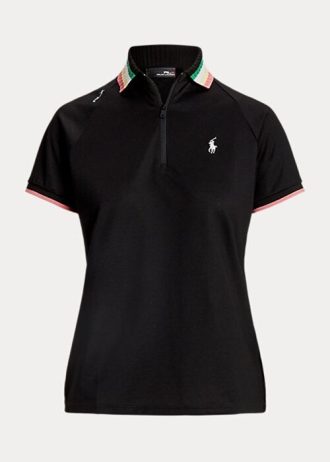Black Women’s Ralph Lauren Tailored Fit Quarter-Zip Polo Shirts