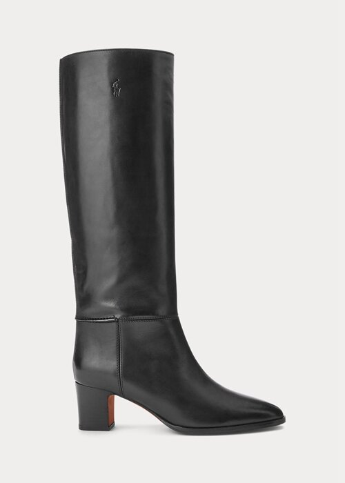 Black Women’s Ralph Lauren Tall Calfskin Boots Black Women’s Ralph Lauren Tall Calfskin Boots
