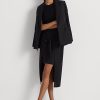 Black Women’s Ralph Lauren Tie-Front Stretch Jersey Midi Skirts
