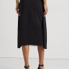 Black Women’s Ralph Lauren Tie-Front Stretch Jersey Midi Skirts