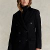 Black Women’s Ralph Lauren Velvet-Topcollar Wool-Blend Melton Coats Black Women’s Ralph Lauren Velvet-Topcollar Wool-Blend Melton Coats