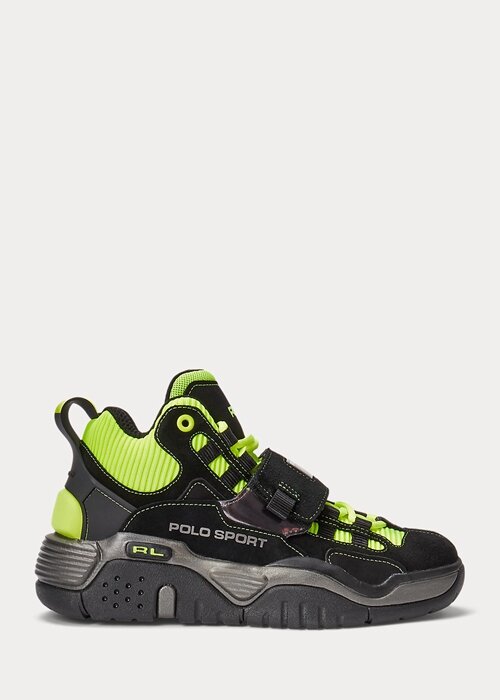 Black / Yellow Men’s Ralph Lauren PS100 High-Top Sneakers Black / Yellow Men’s Ralph Lauren PS100 High-Top Sneakers