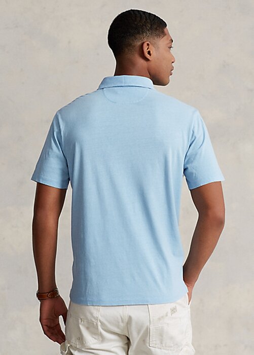 Blue Men’s Ralph Lauren Classic Fit Cotton-Linen Polo Shirts Blue Men’s Ralph Lauren Classic Fit Cotton-Linen Polo Shirts