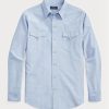 Blue Men’s Ralph Lauren Classic Fit Oxford Western Shirts Blue Men’s Ralph Lauren Classic Fit Oxford Western Shirts