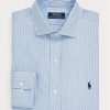 Blue Men’s Ralph Lauren Custom Fit Striped Performance Formal Shirts Blue Men’s Ralph Lauren Custom Fit Striped Performance Formal Shirts