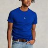 Blue Men’s Ralph Lauren Custom Slim Fit Crewneck  T Shirts