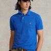 Blue Men’s Ralph Lauren Custom Slim Fit Mesh Polo Shirts