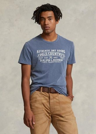 Blue Men’s Ralph Lauren Custom Slim Fit Polo Country T Shirts