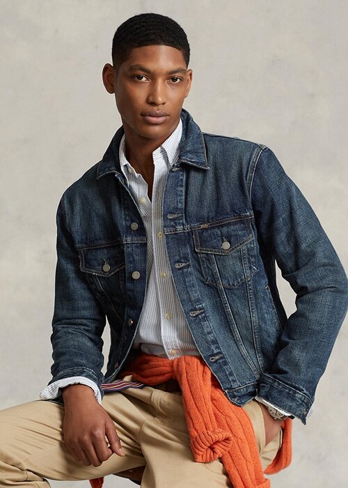 Blue Men’s Ralph Lauren Denim Trucker Jackets Blue Men’s Ralph Lauren Denim Trucker Jackets