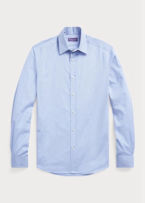 Blue Men’s Ralph Lauren End-on-end Formal Shirts Blue Men’s Ralph Lauren End-on-end Formal Shirts