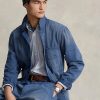 Blue Men’s Ralph Lauren Herringbone Twill Utility Jackets